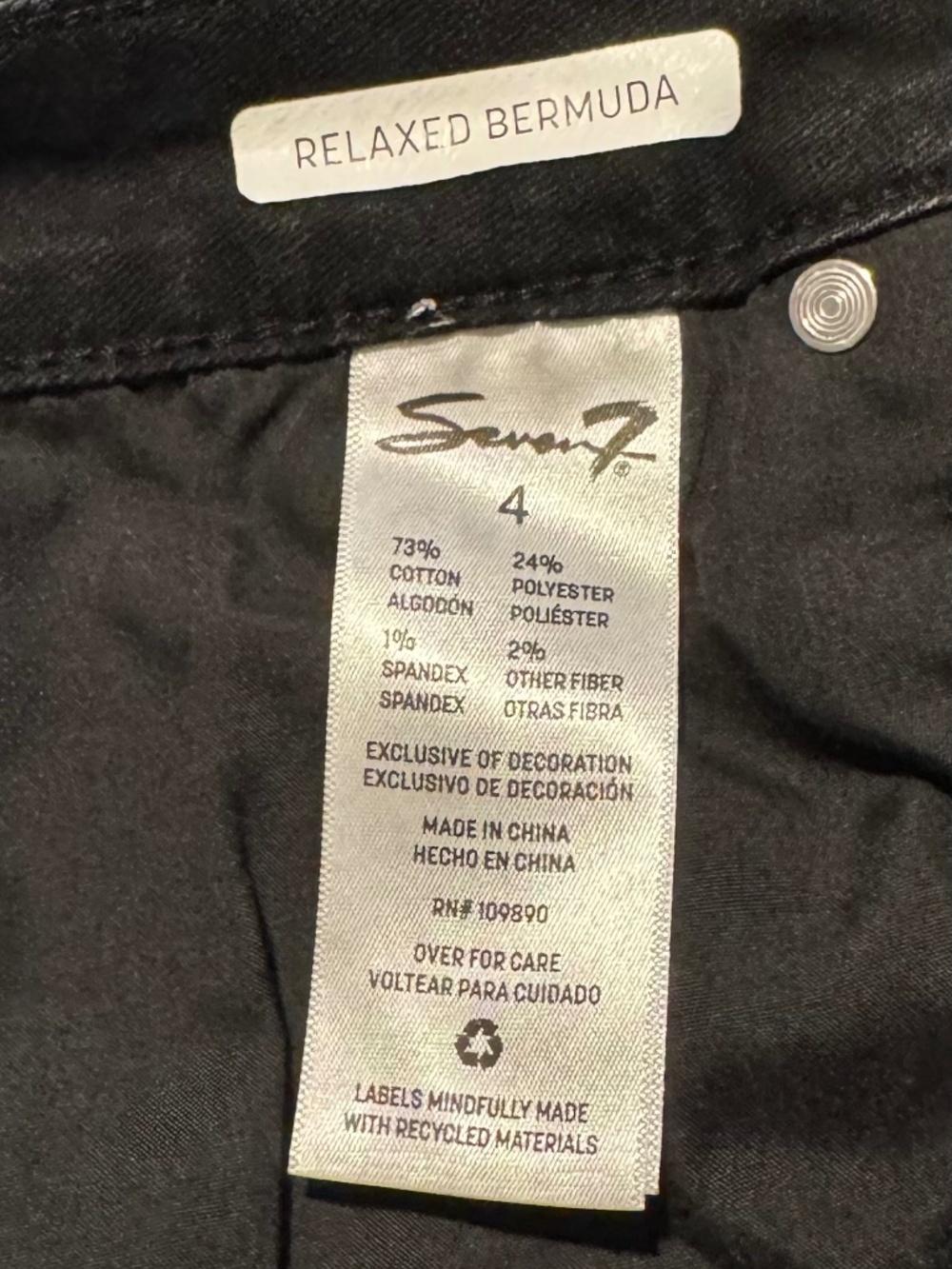 SEVEN7 Relaxed Bermuda Mid Rise Shorts - Size 4 - Picture 5 of 6
